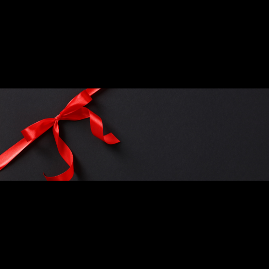 Black Friday Giving Tuesday Banner with Red Bow